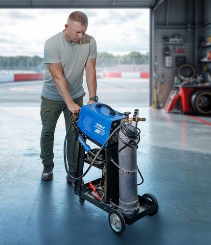 Wózek spawalniczy DEDRA do spawarki Półka na butle Stabilny Mobilny 4 półki na Arena.pl