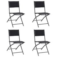 Składane krzesła ogrodowe, 4 szt., stal i textilene