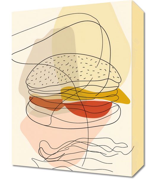 Obraz 30x40cm Cieniutki Burger zdjęcie 1