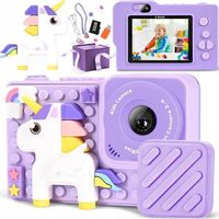 Kamera dla dzieci aparat 48MP/1080P HD Selfie Wideo Unicorn GRY 2,4''