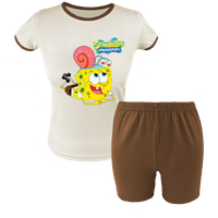 Krótka Piżama dziecięca SpongeBob Kanciastoporty