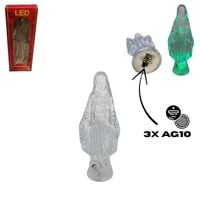 figurka matka boska na baterie 3 x ag10 led 14 x 5,5cm. 11678