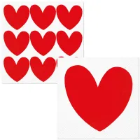 serwetki 3-war. red hearts 33cmx33cm 20 szt.