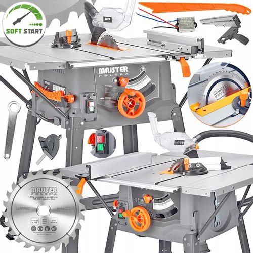 PIŁA STOŁOWA 3400W krajzega przecinarka drewna tarczowa SOFT Start 4-Blaty na Arena.pl