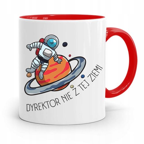 Dla Dyrektora Kubek Czerwony Nie Z Tej Ziemi Z Nadrukiem Ze Zdjęciem na Arena.pl