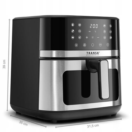 FRYTKOWNICA BEZTŁUSZCZOWA INOX 8L 2200W PODŚWIETLENIE LED 12 PROGRAMÓW na Arena.pl