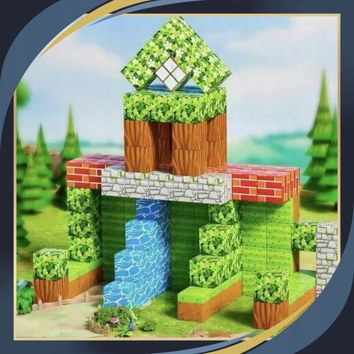 KLOCKI MAGNETYCZNE Sześciany Dla dzieci 1 LUDZIK 100 KLOCKÓW Zestaw na Arena.pl