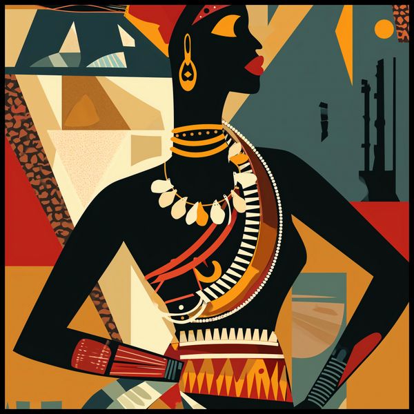 Plakat 80x80cm Afrykańska Mozaika zdjęcie 2