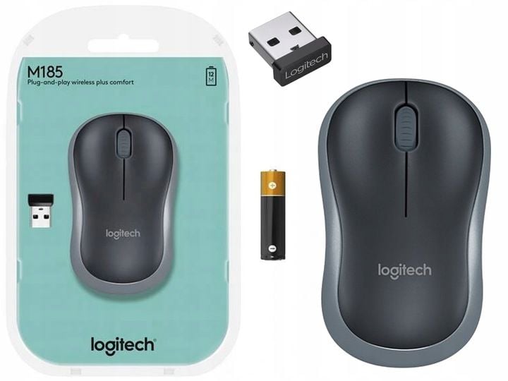 LOGITECH M185 Szara mysz bezprzewodowa zdjęcie 6