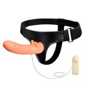 Realistyczny Penis Strapon Wibrator Z Pasami 20Cm