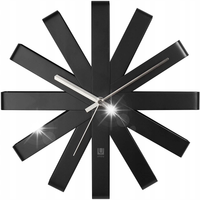 Zegar ścienny Ribbon CZARNY