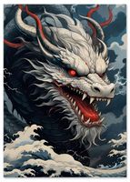 Plakat cyfrowy do wydruku smok fantasy