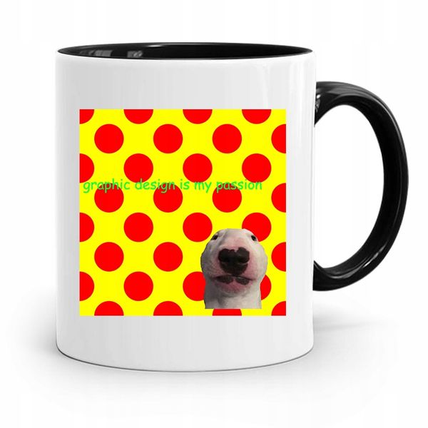 Kubek Czarny Dla Grafika Graphic Is My Passion Z Nadrukiem Ze Zdjęciem zdjęcie 1