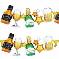 Girlanda balonowa Szampan Drinki 206x34cm Dekoracja Urodzinowa