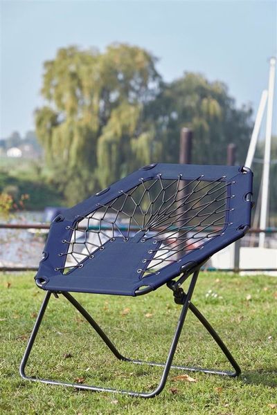 Krzesło bungee CHILL OUT, czarny, niebieski zdjęcie 3