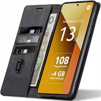 ETUI SKÓRZANE MAGNETYCZNE DO XIAOMI REDMI NOTE 13 5G / POCO X6 +SZKŁO