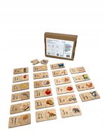 Edukacyjne drewniane puzzle literki dla - Nauka alfabetu, poznaję litery