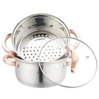 garnek na parę klausberg 3 elem. 18cm kb-7725 rose gold