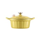 BUYDEEM Emaliowane naczynie żeliwne 3,9L, model CP551, kolor Mellow Yellow