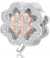 Srebrny charms zawieszka koniczynka beads koralik charms srebro oryginalny