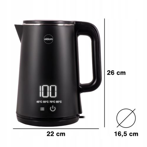 Czajnik bezprzewodowy z regulacją temperatury C515 czarny 2000W 5 na Arena.pl