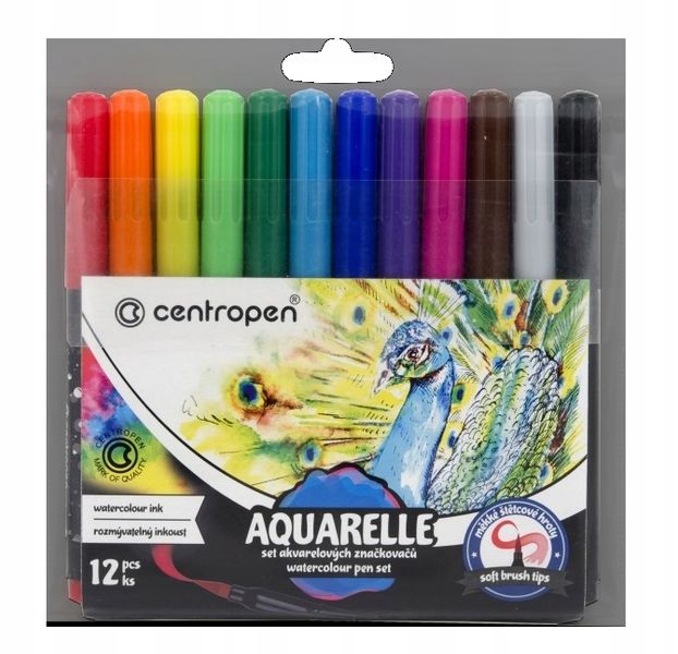 FLAMASTRY AKWARELOWE CENTROPEN 8683 12 KOL zdjęcie 1