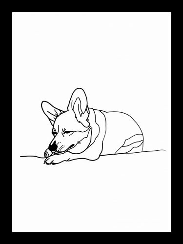 Plakat 13x18cm Śpiący Corgacz na Arena.pl