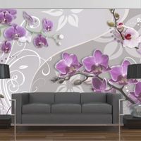 Fototapeta - Lot purpurowych orchidei 200x140