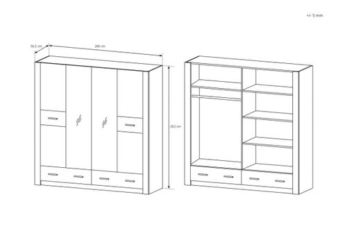 Szafa ALBERT 200 cm na Arena.pl