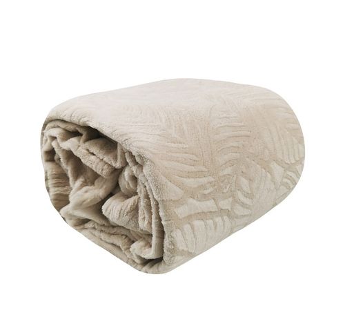 KOC GRUBY NA PREZENT TŁOCZONY WZÓR NARZUTA DLA CÓRKI 150x200 BEŻOWY na Arena.pl