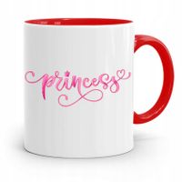 Kubek Czerwony Dzień Dziecka Dla Córki Princess Z Nadrukiem Ze Zdjęciem