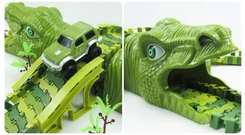 MEGA TOR WYŚCIGOWY XXXL DINOZAUR DINO PARK 240 el. na Arena.pl