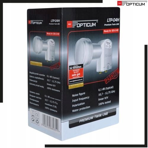 Konwerter Satelitarny TWIN (podwójny) Red Opticum LTP-04H 4 Wtyki na Arena.pl