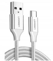 Kabel UGREEN US288 USB do USB-C, QC3.0, 2m (biały)