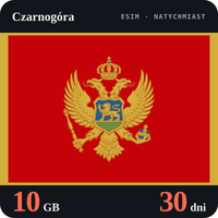 Karta eSIM Internet Czarnogóra 10 GB na 30 dni - bez rejestracji
