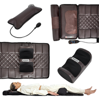 Mata Masująca na Fotel 175x50 cm Podgrzewana z Pilotem Brązowa