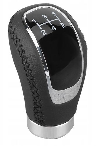 UNIWERSALNA GAŁKA ZMIANY BIEGÓW SKÓRA 5 6 BIEGOWA czarna skóra lita na Arena.pl