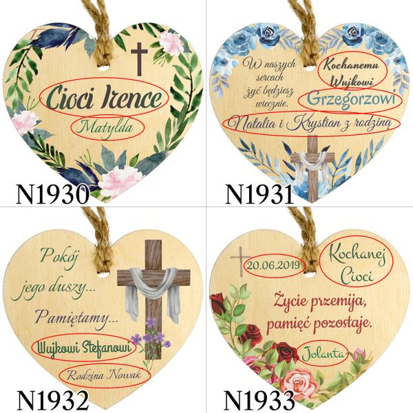 Serce dla bliskich tabliczka Twój KOLOR ZNICZ zdjęcie 12