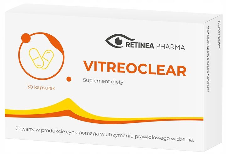 VITREOCLEAR wzrok cynk witamina C 30 kapsułek zdjęcie 1
