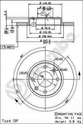 TARCZA HAM 247X13 P BREMBO na Arena.pl