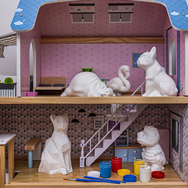 Kolorowanka 3D Hipopotam Figurka gipsowa zdjęcie 7