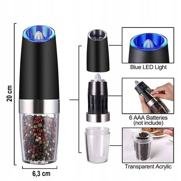 MŁYNEK GRAWITACYJNY DO SOLI PIEPRZU KINGHoff 1618A zdjęcie 5