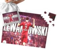 PUZZLE - Robert Lewandowski WZORY DLA MAŁEGO PIŁKARZA 70el + WORECZEK