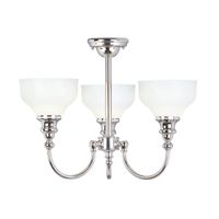 Sufitowa lampa potrójna Cheadle ATH-CD3 Elstead kielichy łazienkowe IP44 białe chrom