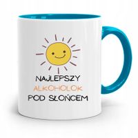 Dla Alkoholika Pijaka Kubek Błękitny Na Prezent Z Nadrukiem Ze Zdjęciem