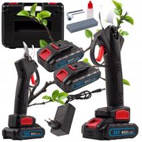 MOCNY SEKATOR AKUMULATOROWY DO GAŁĘZI ELEKTRYCZNY OGRODOWY + 2X AKUMULATOR