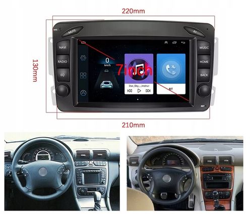 RADIO NAWIGACJA GPS ANDROID MERCEDES W203 W639 W209 CARPLAY WIFI USB MAPY na Arena.pl