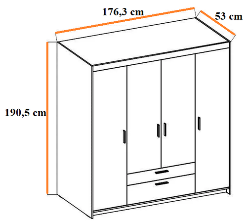 Zestaw mebli Meblościanka + Duża Szafa Dąb Sonoma na Arena.pl