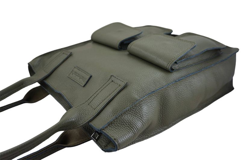 Torba shopper bag do pracy - Zielona zdjęcie 5