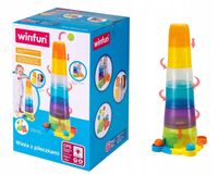 0737 Wieża z Piłeczkami Piramidka Duża SORTER Smily zabawa dla dzieci